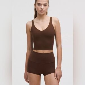 lululemon athletica Brown V-Neck Cropped Tank
